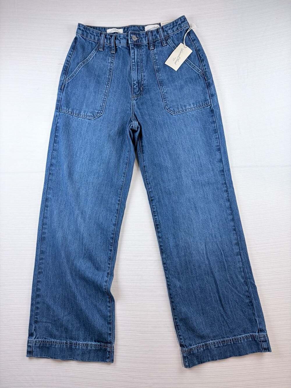 Universal Thread High Rise Wide Leg Jeans Size 8/R Blue Denim